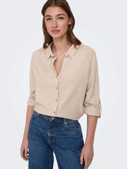 Camisa de manga 3/4 Only Tan