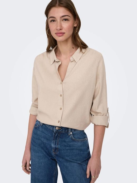 Camisa de manga 3/4 Only Tan