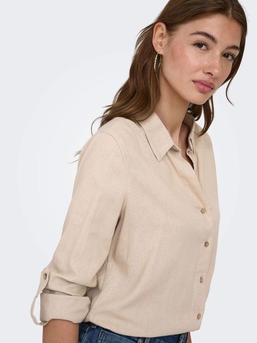 Camisa de manga 3/4 Only Tan
