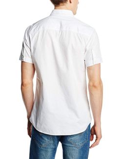 Camicia a manica corta in tinta unita Jack & Jones White