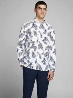 Jack & Jones Wolkentänzer Palmblatt Langarmhemd