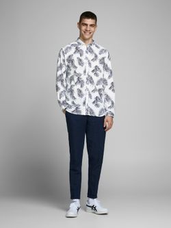 Jack & Jones Wolkentänzer Palmblatt Langarmhemd