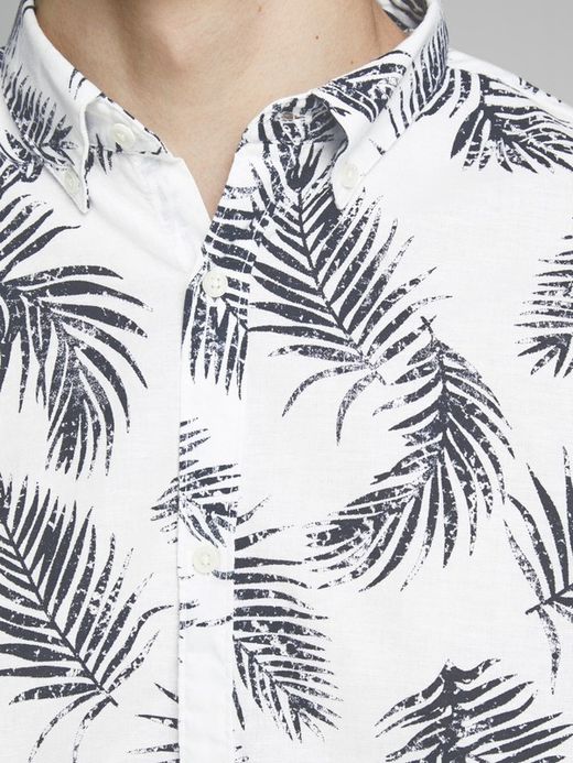 Jack & Jones Wolkentänzer Palmblatt Langarmhemd