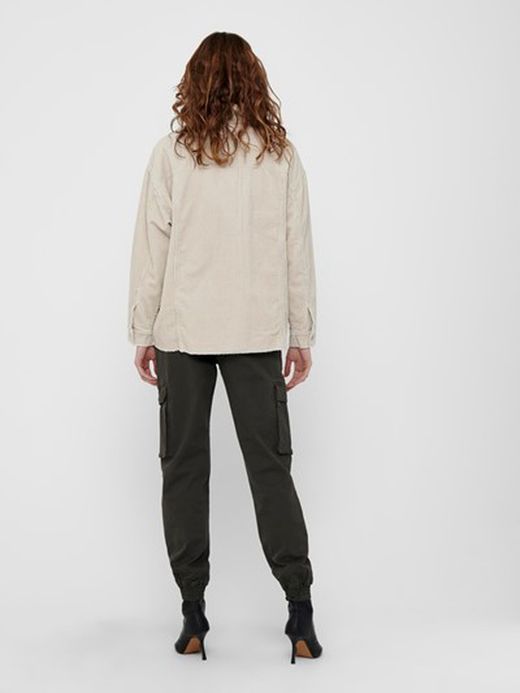 Camisa de pana oversize Only Silver Mink