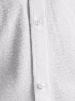 Camisa de punto con cuello mao Jack & Jones White