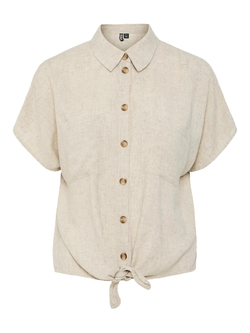 Camisa m/c anudada Pieces Birch 1