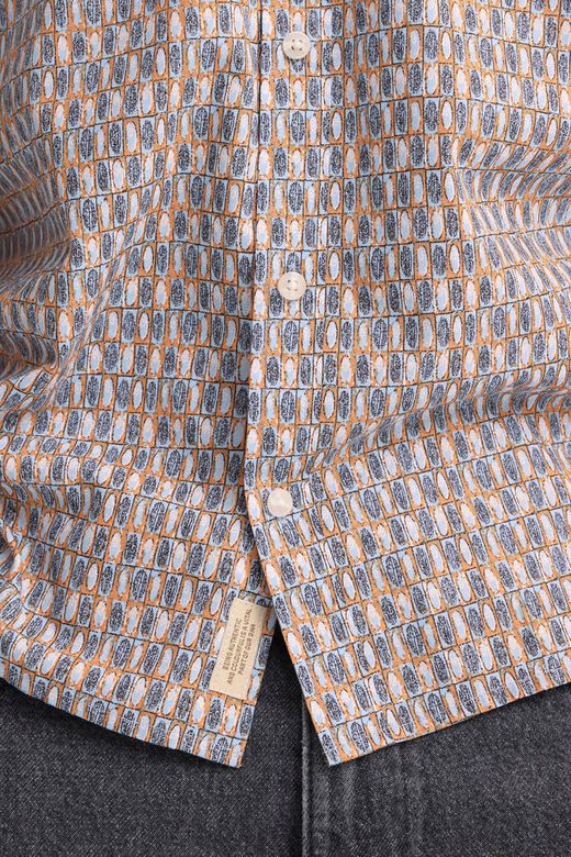 Camisa m/c con estampado bicolor Blend Of America Blue