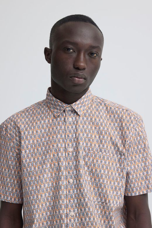 Camisa m/c con estampado bicolor Blend Of America Blue