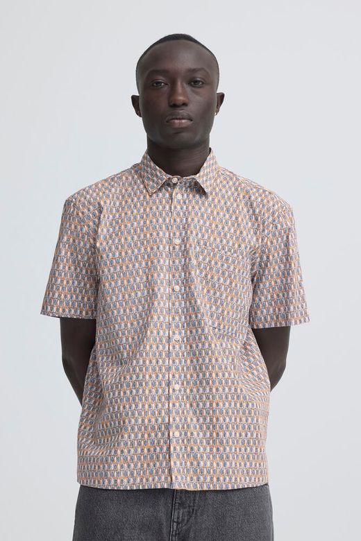 Camisa m/c con estampado bicolor Blend Of America Blue