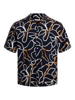 Camisa m/c con estampado floral bicolor Jack & Jones Night Sky