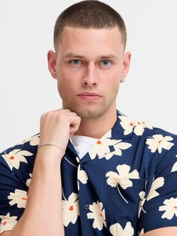 Camisa m/c con estampado floral grande Blend Of America Dress Blue