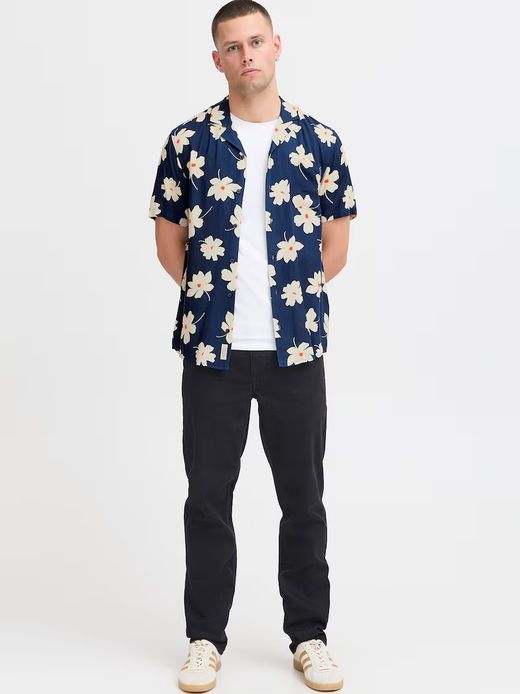 Camisa m/c con estampado floral grande Blend Of America Dress Blue