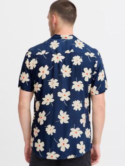 Camisa m/c con estampado floral grande Blend Of America Dress Blue