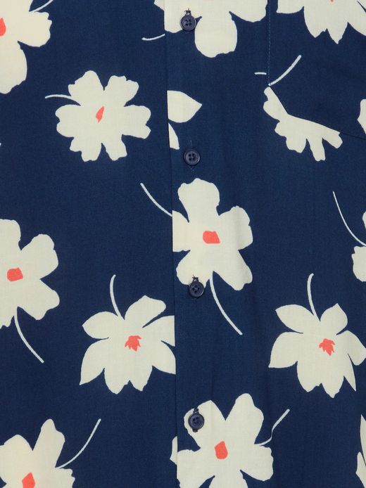 Camisa m/c con estampado floral grande Blend Of America Dress Blue