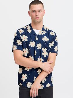 Camisa m/c con estampado floral grande Blend Of America Dress Blue