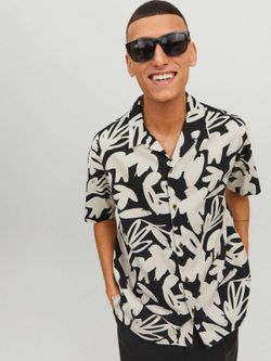 Camisa m/c con estampado floral Jack & Jones Moonbean