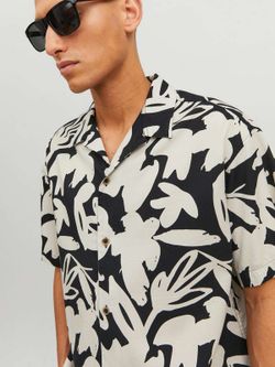 Camisa m/c con estampado floral Jack & Jones Moonbean