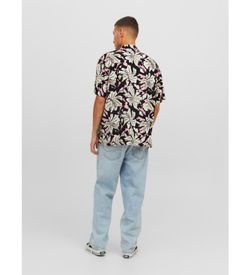 Camisa m/c con estampado floral Jack & Jones Pink