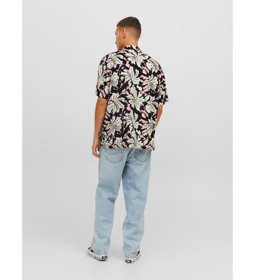 Camisa m/c con estampado floral Jack & Jones Pink