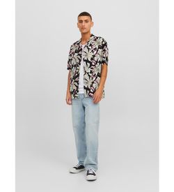 Camisa m/c con estampado floral Jack & Jones Pink