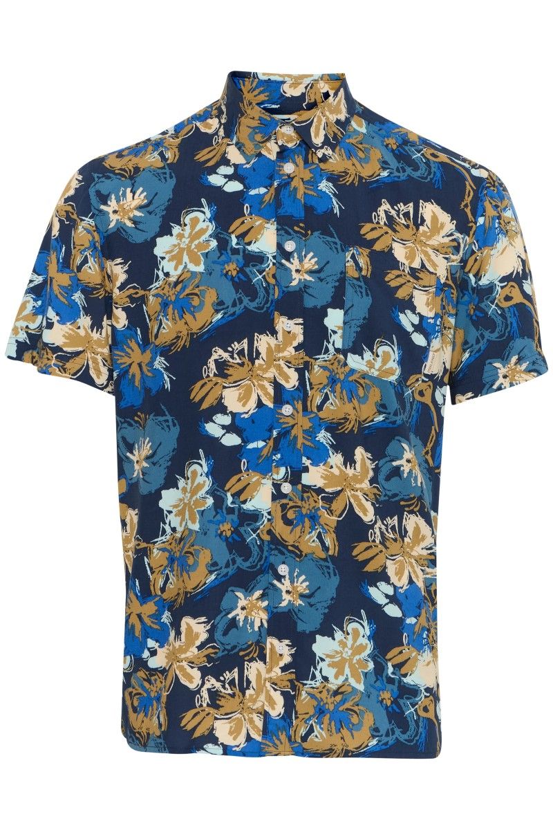 Camisa m/c con estampado floral multicolor Blend Of America Dress Blue 4XL