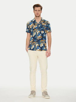 Camisa m/c con estampado floral multicolor Blend Of America Dress Blue
