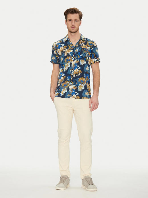 Camisa m/c con estampado floral multicolor Blend Of America Dress Blue