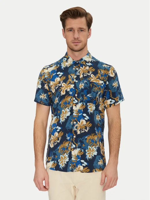 Camisa m/c con estampado floral multicolor Blend Of America Dress Blue