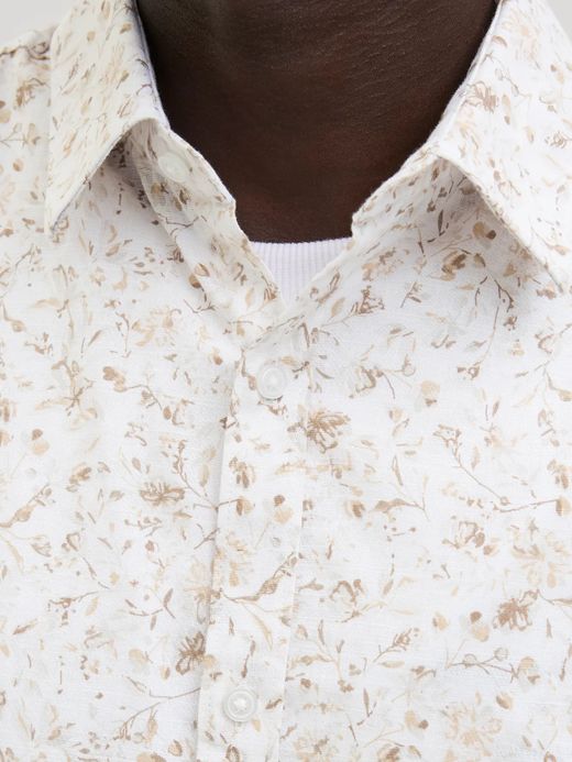 Camisa m/c con estampado floral pequeño Jack & Jones Cloud Dancer