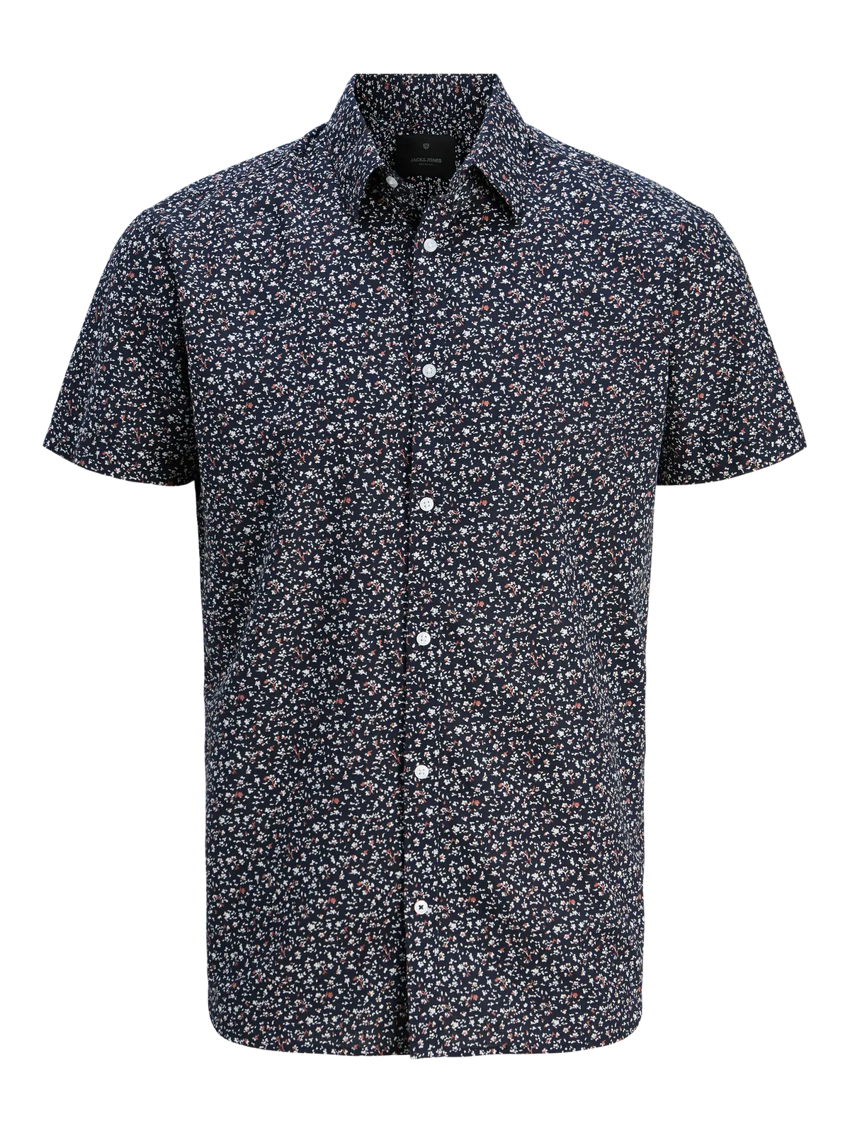 Camisa m/c con estampado floral pequeño Jack & Jones Night Sky 4XL