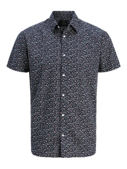 Camisa m/c con estampado floral pequeño Jack & Jones Night Sky