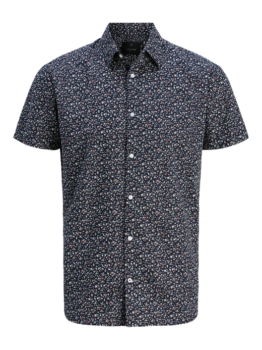 Camisa m/c con estampado floral pequeño Jack & Jones Night Sky