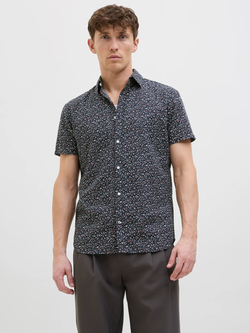 Camisa m/c con estampado floral pequeño Jack & Jones Night Sky
