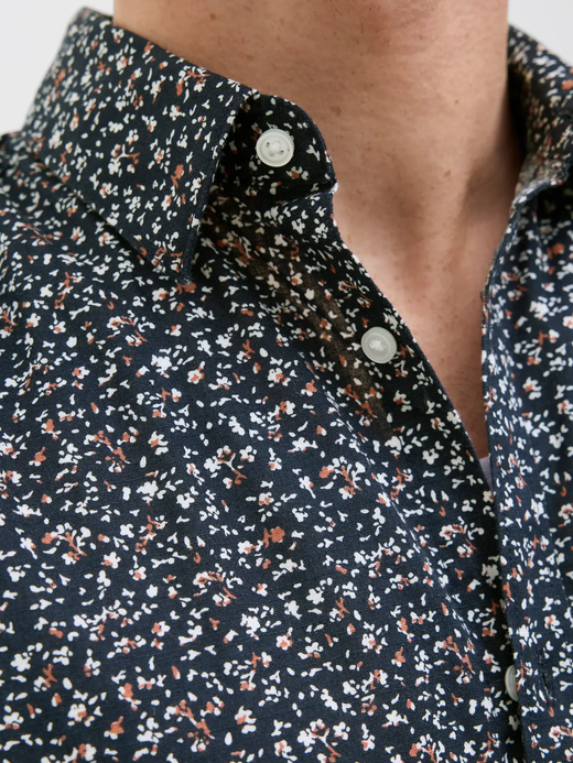 Camisa m/c con estampado floral pequeño Jack & Jones Night Sky