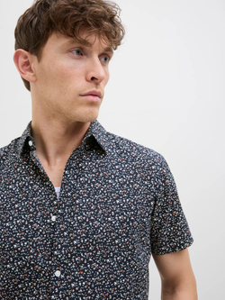 Camisa m/c con estampado floral pequeño Jack & Jones Night Sky