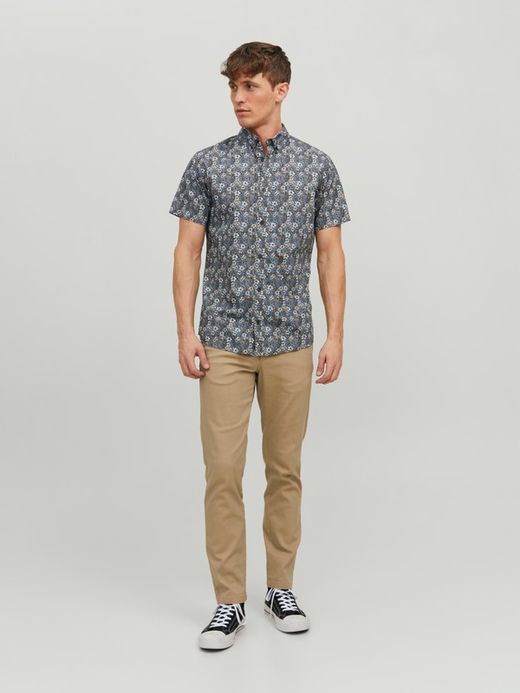 Camisa m/c con estampado floral Produkt Falcon