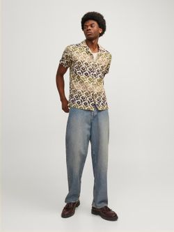 Camisa m/c con estampado floral tricolor Jack & Jones Crockery