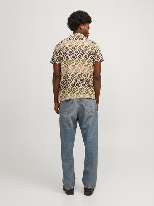 Camisa m/c con estampado floral tricolor Jack & Jones Crockery