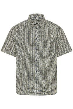 Camisa m/c con estampado geométrico tricolor Blend Of America Navy