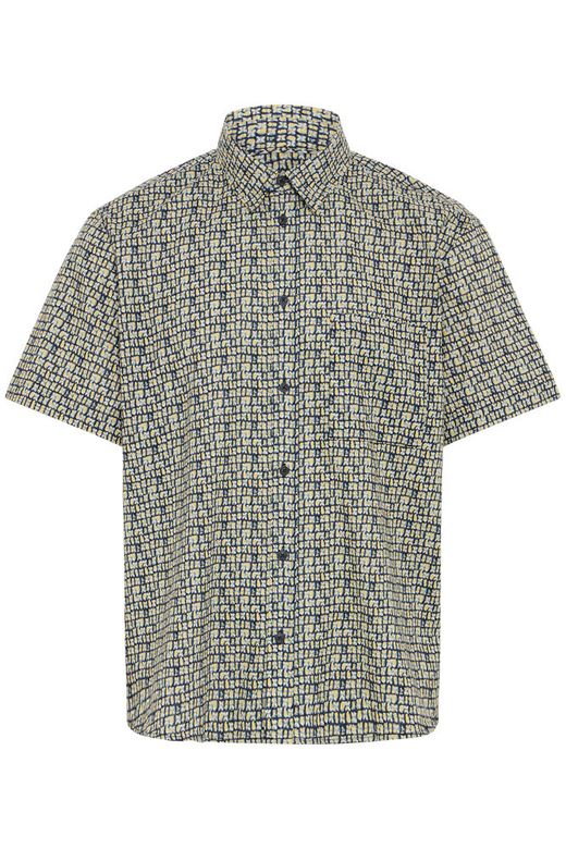 Camisa m/c con estampado geométrico tricolor Blend Of America Navy