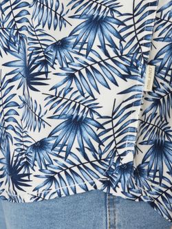 Camisa m/c con estampado hojas bicolor Blend Of America Dress Blue