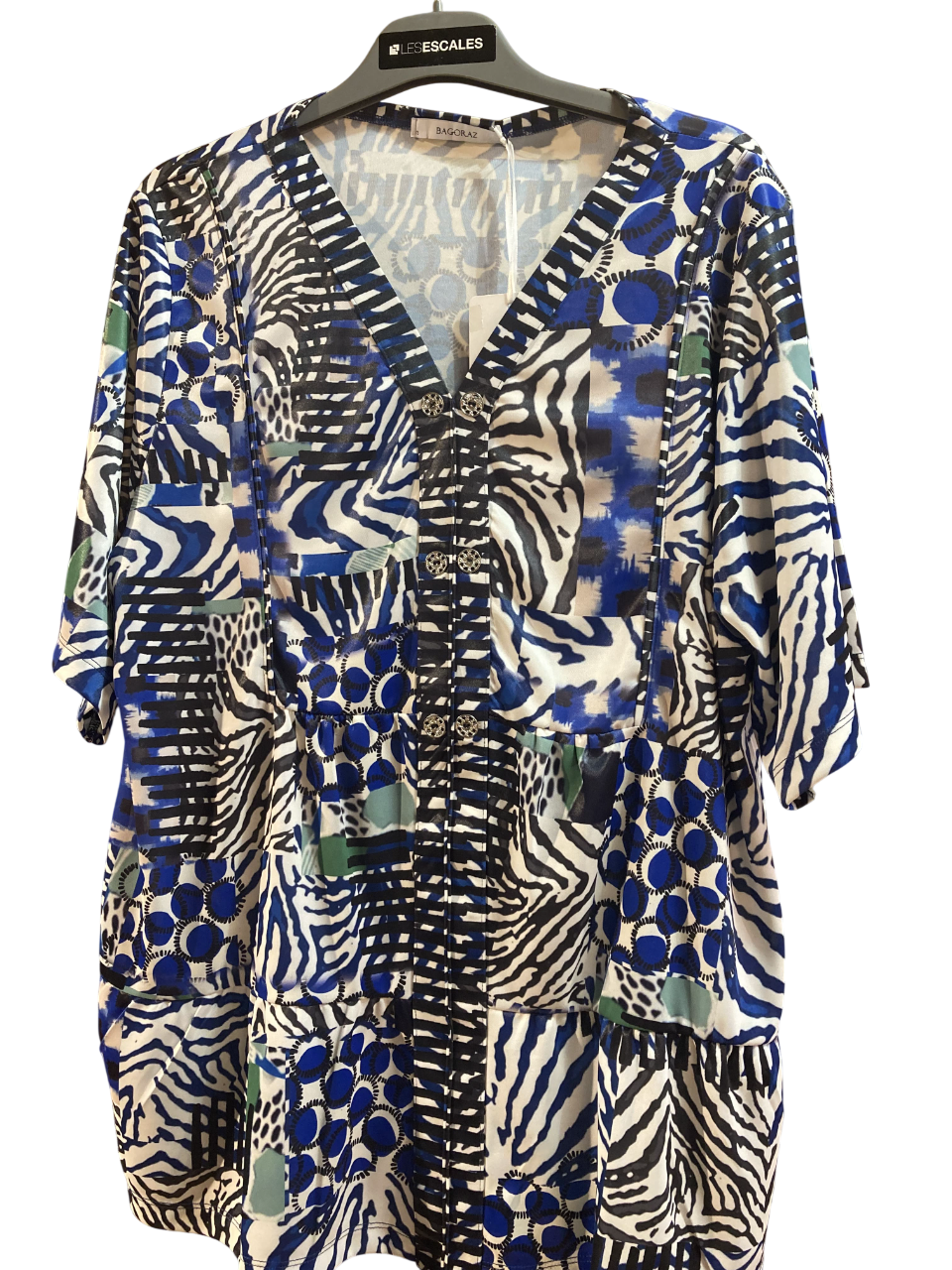 Camisa m/c con estampado tricolor Bagoraz Blue 3