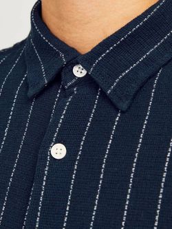 Camisa m/c con rayas finas discontinuas Jack & Jones Sky Captain