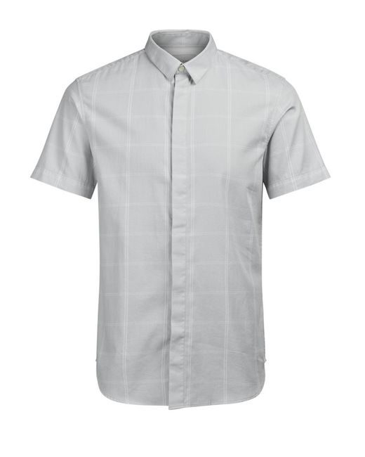 Camisa m/c cuadros grandes Jack & Jones Oyster Mushroom