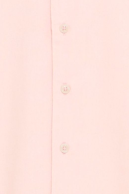 Camisa m/c de lino con cuello bowling Blend Of America Light Pink
