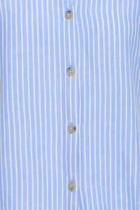 Camisa m/c de lino rayas B.Young Sky Blue