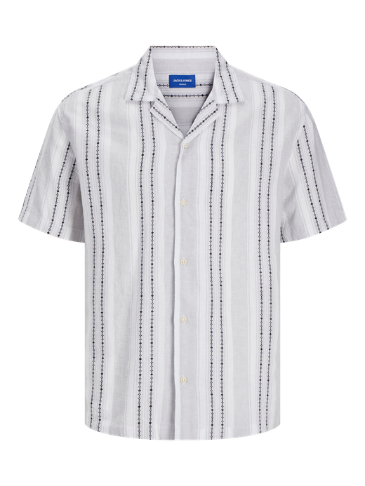 Camisa m/c resort cenefas Jack & Jones Cloud Dancer