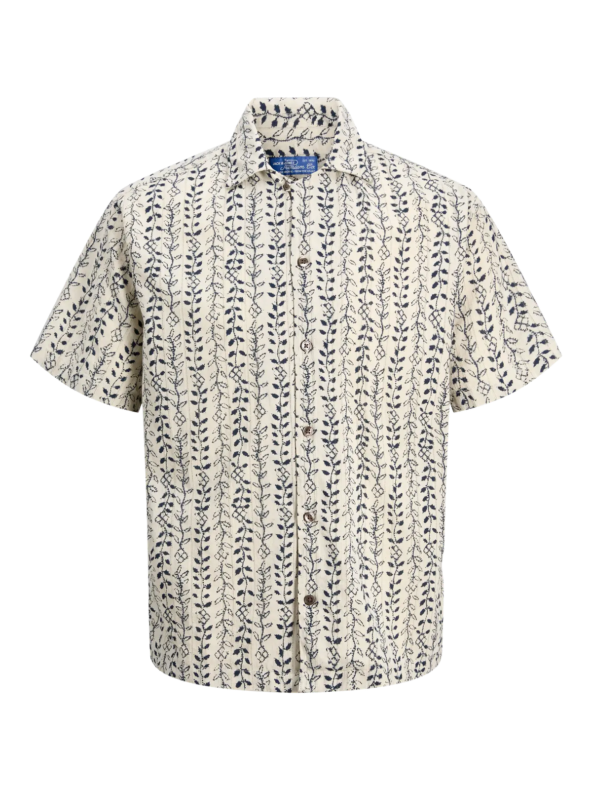 Camisa m/c resort con estampado floral monocolor Jack & Jones Moonstruck 4XL