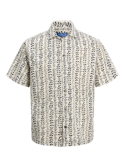 Camisa m/c resort con estampado floral monocolor Jack & Jones Moonstruck