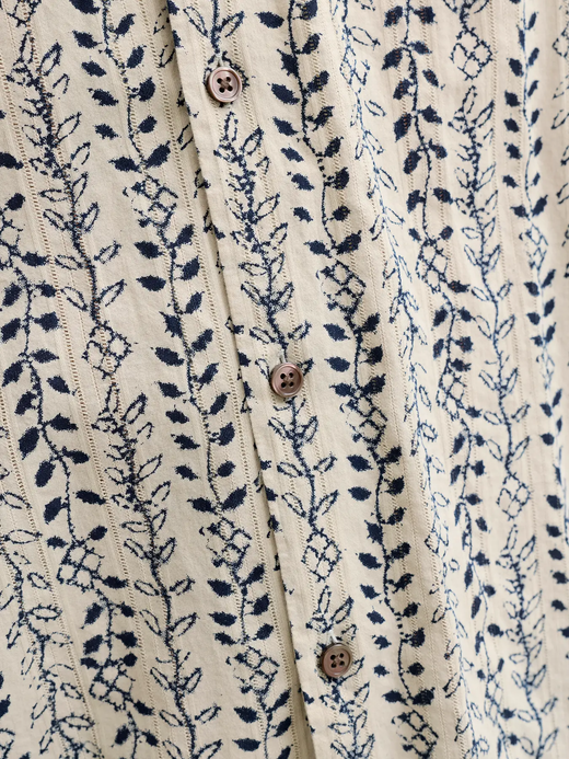 Camisa m/c resort con estampado floral monocolor Jack & Jones Moonstruck